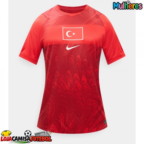 Camisa de Futebol Turquia Equipamento Principal Mulheres Mundo 2026 Manga Curta